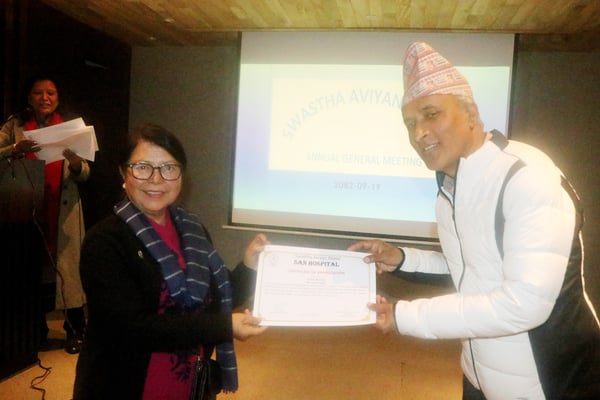 Distributing Certificate of Appreciation